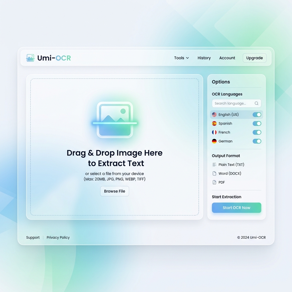 Umiocr — Umi-OCR Web Tool Preview